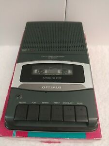 Optimus Portable Desktop Cassette Tape Recorder CTR-111 TESTED 14-1117