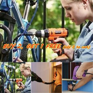 Electric Drill Bit Flexible Bending Shaft Extension Connector Link Line Kit US