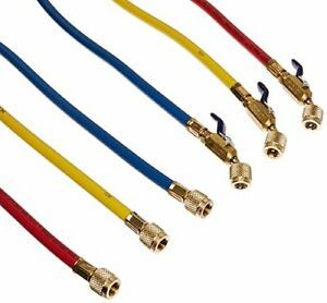 Yellow Jacket GIDDS-505049 Charging Hose Set 60&#034; with Compact Ball Valve