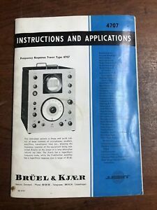 1961 Bruel &amp; Kjaer Instruction Manual Frequency Response Tracer 4707