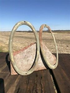 2 Stimpson Computing Scale Metal Frames Weight Display Plates Vintage