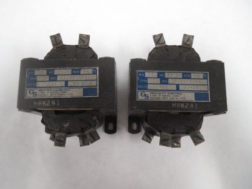 2X GENERAL SIGNAL 2519155T00 SZ0 VOLTAGE TRANSFORMER 35V-AC 460V-AC 75VA B202306