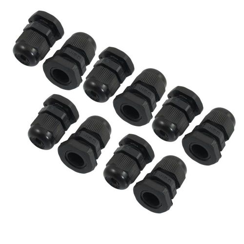 10 pcs pg9 black waterproof cable gland connectors for sale