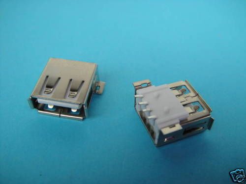 100,USB 4 Pin 4P Female Panel Connector Jack SMT,PK5