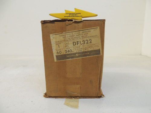 General Electric Flex-A-Plug, DFL322, 60A, 240V, 3PH-3W, NIB