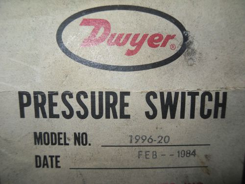 (n2-2) 1 new dwyer 1996-20 pressure switch for sale