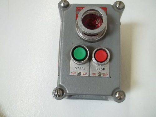 Killark fxcs-0a15 pushbutton control stop/start station *used* for sale