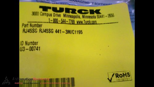 TURCK RJ45SG RJ45SG 441-3M C1195 NETWORK HYBRID CABLE, NEW