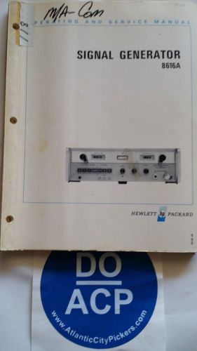 HEWLETT PACKARD MODEL 8616A SIGNAL GENERATOR OPERATING/SERVICE MANUAL R3-S32