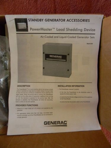 GENERAC GENERATOR Powermaster Load Shedding Device Model #5239 NIB