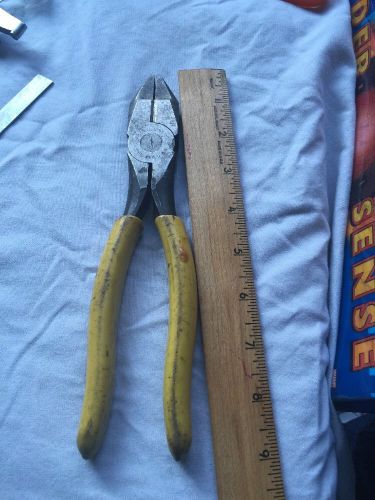 VINTAGE M. KLEIN &amp; SONS LINESMAN PLIERS 9&#034; ELECTRICIAN SIDE CUTTERS