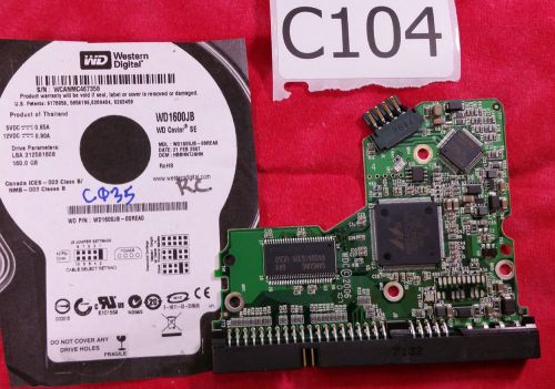 #C104 - WD1600JB-00REA0 2061-701292-002 REV A 160GB HBBHNTJAHN Hard Drive PCB