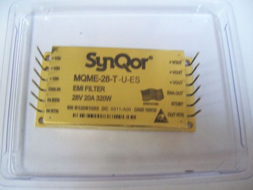 SYNQOR MQME-28-T-U-ES 28V 20A 320W EMI FILTER - BRAND NEW - FREE SHIPPING!!!