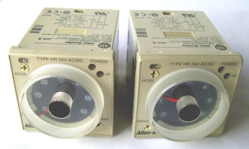 Lot of 2 ALLEN BRADLEY AB 700-HR52TU24 MULTI FUNCTION TIMING RELAY SER B