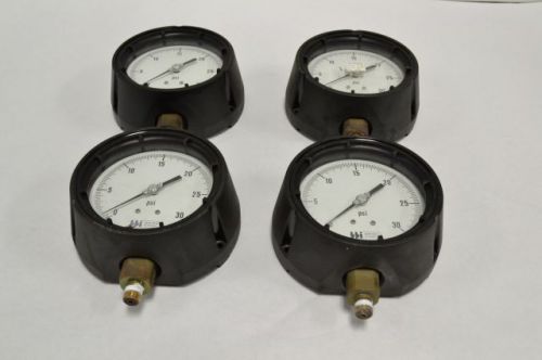 LOT 4 WEISS 0-30 PSI PRESSURE GAUGE 4IN FACE 1/4IN NPT B216447