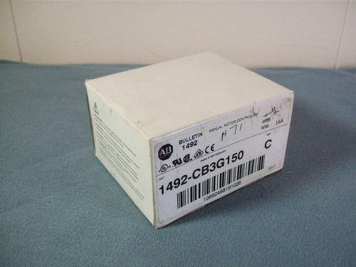 NEW IN BOX ALLEN-BRADLEY 15A 3-POLE MOTOR CIRCUIT BREAKER 1492-CB3G150 SER. C