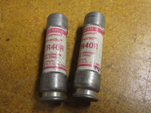 Gould Shawmut Tri-onic TR40R Dual Element Time Delay Fuse 250V (Lot of 2)