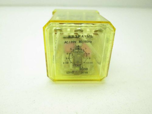 New idec rr3pa-ul 120v-ac 10a amp relay d402237 for sale