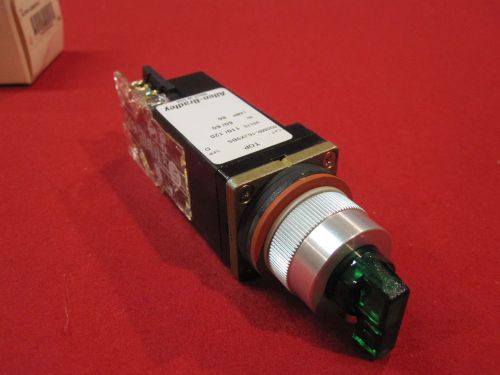 Allen Bradley 800MR-16JB9BRAK SMALL ROUND GREEN ILLUMINATED SELECTOR SWITCH 120V