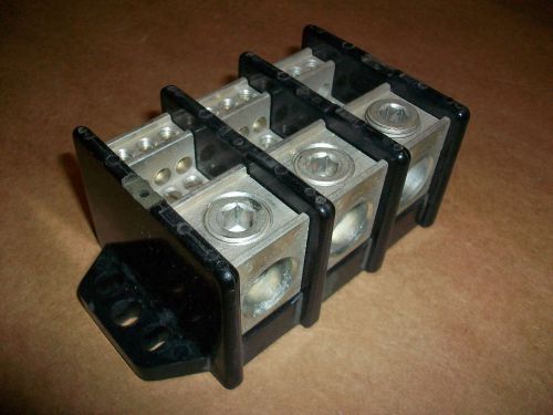 Marathon power distribution block 1403404  3 pole  6 taps per line for sale