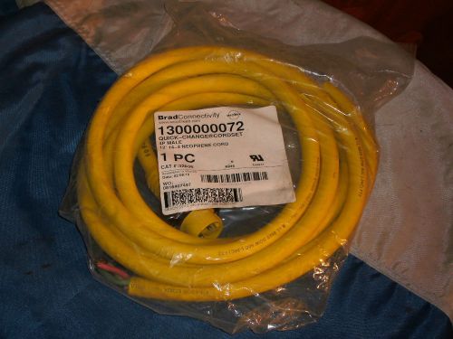 BRAD/MOLEX 1300000072 4P MALE STRAIGHT 12&#039; NEOPRENE 14/4 AWG CORDSET 32636