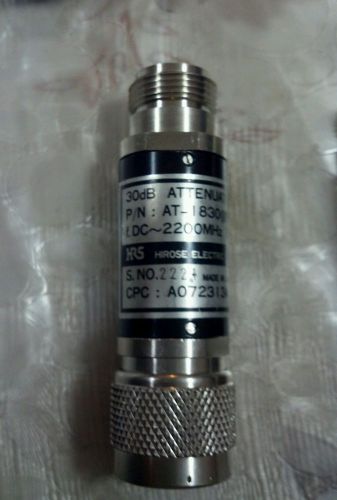 Hirose 30dB Fixed Coaxial Attenuator dc-2200 mhz 5W N-Type TESTE