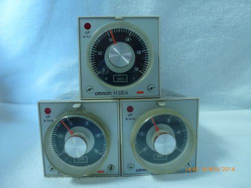 Omron H3BA-8H Timer 200-240VAC 50-60Hz 5A 250VAC 8pin Qty 3 Good Condition