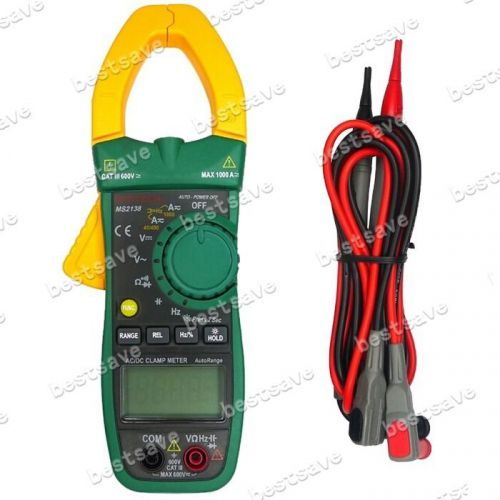 Pro MASTECH MS2138 Digital Auto-Ranging AC DC V A Res Cap Freq Clamp Meter B0285