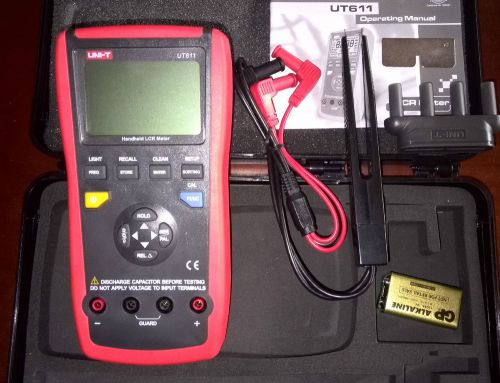 Handheld LCR Meter 10KHz Cap. Ohm Induct. L C R DCR Q D Theta ESR Tester UT611