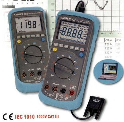 True RMS Digital Multimeter 32K Records Datalogger Temperature RPM Test RS232