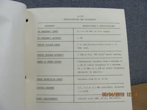 BOONTON MODEL 240-A: Sweep Signal Generator - Calibration Procedure #18709