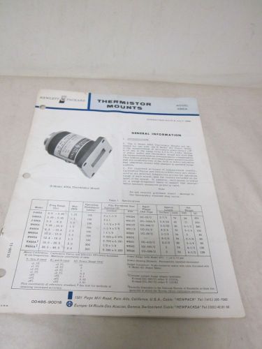 HEWLETT PACKARD MODEL 486A THERMISTOR MOUNTS