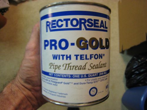 X12 rectorseal pro-gold with teflon pipe thread sealant 1 quart ea for sale