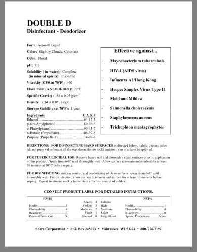 Case of 12 Cans of Total Release Disinfectant &amp; Deodorizer in One