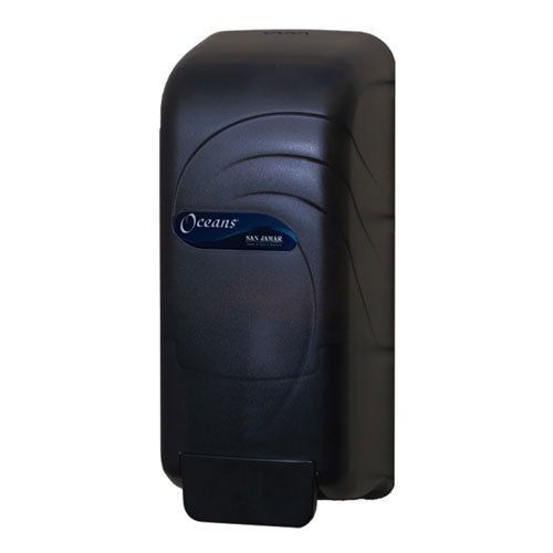 SAN JAMAR (S890) OCEANS LIQUID HAND SOAP DISPENSER, WALL MOUNT, BLACK