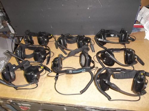 8- motorola rmn4020b headset w/ david clark m-77 vox electric microphone no pads for sale