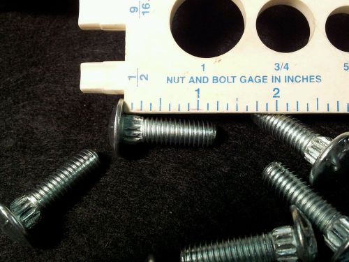 3/8-16 x 1-1/4&#034; rib neck carriage bolt (rib 1/4&#034; long) gr 5 stl zinc (100 / box) for sale