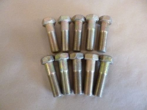 1-12 x 3 1/2&#034; ,grade 5 hex head cap bolts , cadmium plated / yellow zinc (10pcs) for sale