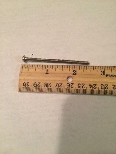 6-32 X 2 1/2&#034; Round Head Nickel Plated Brass Machine Screw (Pack Of  35