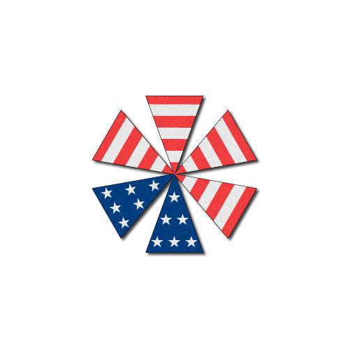 Firefighter Helmet Decals Fire Helmet Stickers American Flag Helmet Top 6-Part