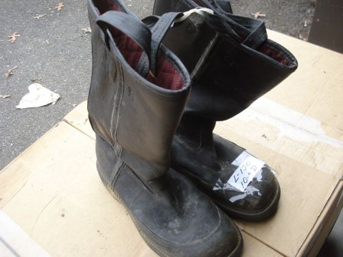 Warrington PRO CROSSTECH Leather Firefighter Bunker Boots ...10.0 D ....L130