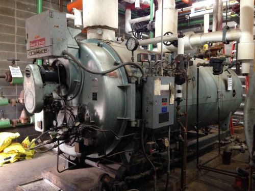 Cleaver brooks cb packaged oil fired boiler model cb-150hp set for steam/heat for sale