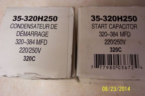 ROTOM CANADA LOT OF 2 START CAPACITORS 30-320H250 320-384 MFD 220/250V 320C NEW!