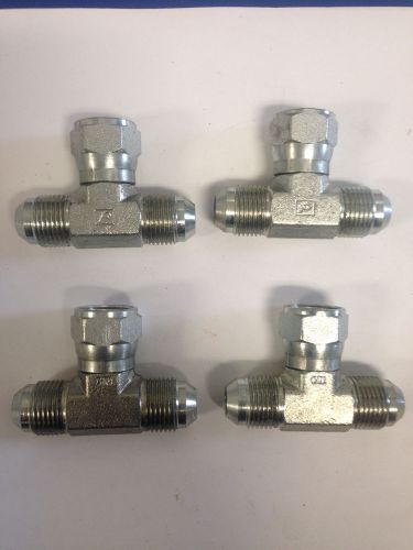 6600-8-8-8  Swivel Nut Branch Tee Hydraulic Adapter