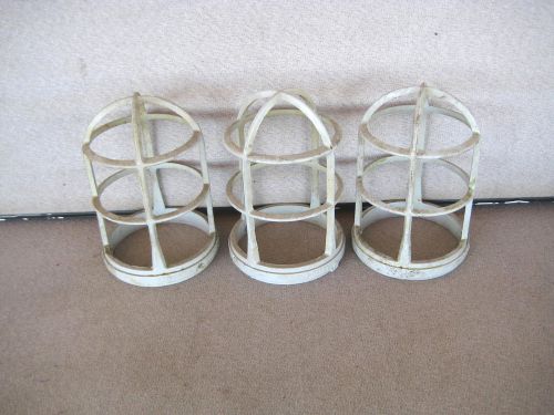 Lot of 3 Appleton vapor proof light globe fixture guard VGU-1 cages surplus