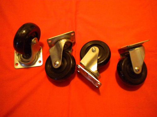 4 NEW 4 INCH X 1.25 INCH SWIVEL CASTERS 275 LB