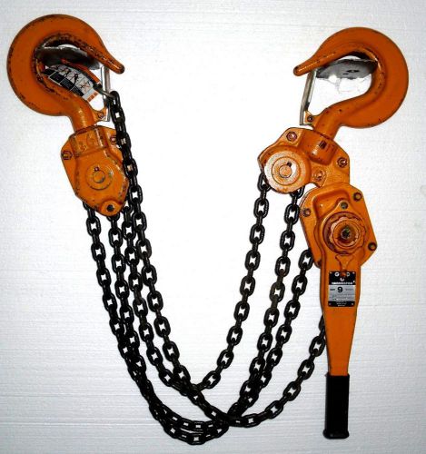 HARRINGTON LB090 L4-235 9 TON LEVER OPERATED MANUAL CHAIN HOIST HAND 10&#039; LIFT