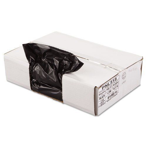 Pitt Plastics 518 Linear Low Density Can Liners, 43 X 47, Black