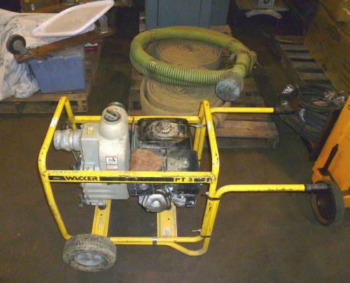 Wacker pt-3 trash pump with 8 hp honda engine &amp; hose for sale