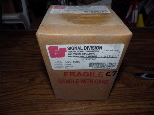 Federal signal corps litestak light model green- lsl-120g 7.5x5x5&#034; nos # 2 for sale